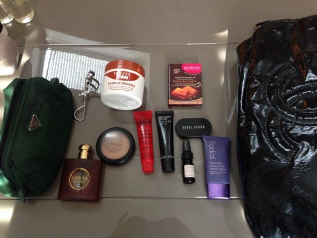 Kelly's fabulous Chanel handbag contains a gorgeous selection of top beauty must haves